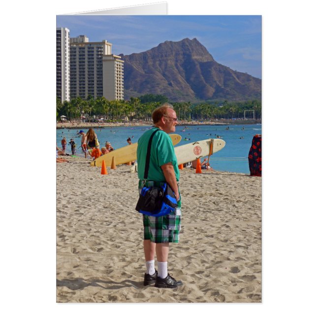 Waikiki Tourist Hälsningskort (Framsidan)