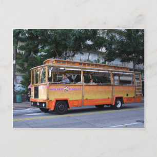 Waikiki Trolley, Honolulu, Hawaii Vykort