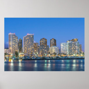 Waikikis stad Skyline Poster