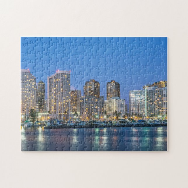 Waikikis stad Skyline Pussel (Horisontell)