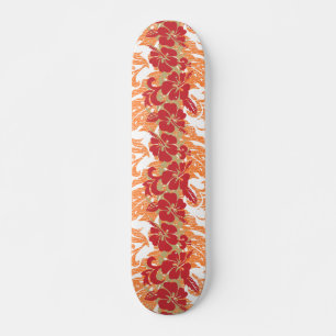 Waikoloa Hawaiian Hibiscus Blommigt Etched Skateboard Bräda 19,5 Cm