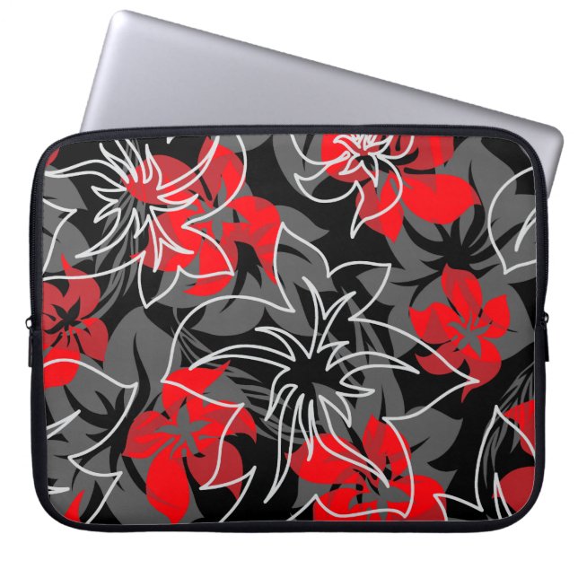 Wailea Hibiscus Hawaiian Neoprene Wetdräe Laptop Sleeve (Framsidan)