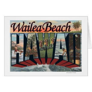Wailea strand, Hawaii - stora brevplatser Hälsningskort