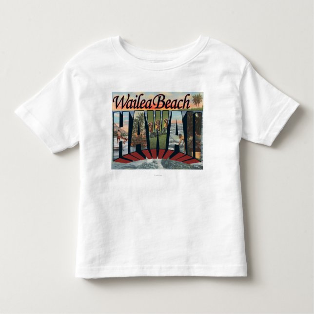 Wailea strand, Hawaii - stora brevplatser Tee Shirt (Framsida)