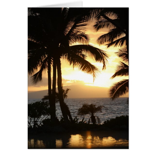 Wailea Sunset Hälsningskort (Framsidan)