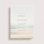Wailea Watercolor Minimalist Elegant Beach Wedding Inbjudningar<br><div class="desc">Upptäck "Wailea", en modern bröllopsinbjudningssvit som förkroppsligar elegansen i en ceremoni vid sidan. Den här mallen har en vattenfärgsdesign som påminner om en sandstrand som går samman med havets nyanser. Det är perfekt-kortet för par som söker en blandning av contemporary stil och kustcharm, som anger en sofistikerad ton för firande...</div>