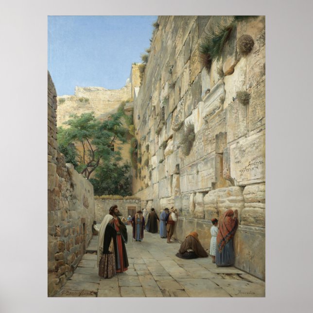 Wailing Wall by Gustav Bauernfeind Kanvastryck 23 Poster (Framsidan)