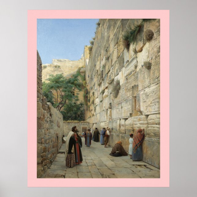 Wailing Wall Gustav Bauernfeind Canvas 24 x 30 Poster (Framsidan)