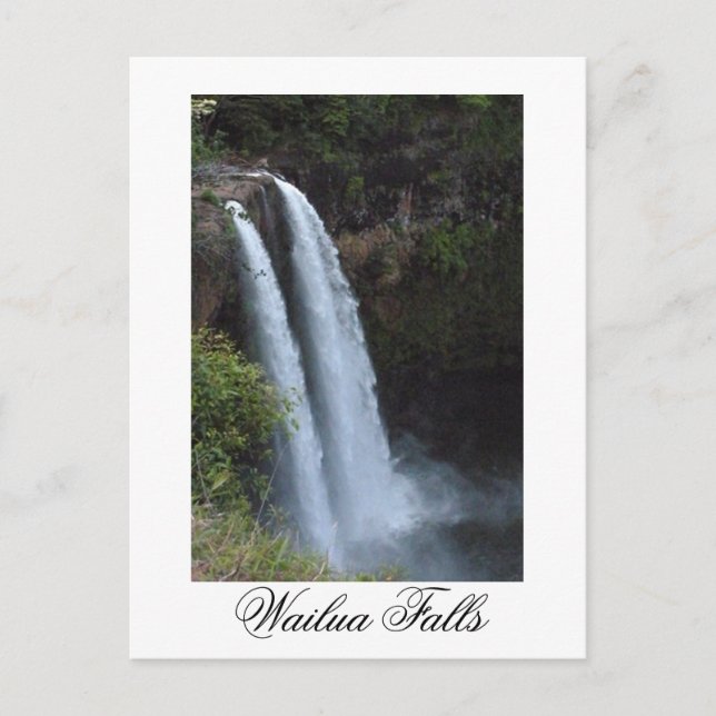 Wailua Falls Kauai Hawaii Vykort (Framsida)