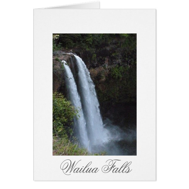 Wailua nedgångar Kauai Hawaii Hälsningskort (Framsidan)