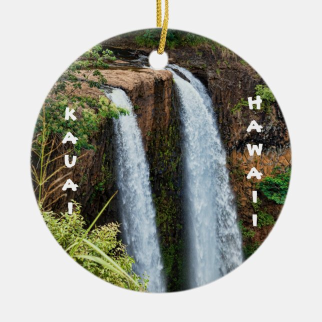 Wailua och Waimea Julgransprydnad Keramik (Framsidan)