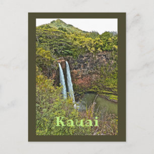 Wailua Waterfall i Kauai Vykort