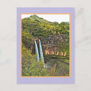 Wailua Waterfall i Kauai-vykort Vykort