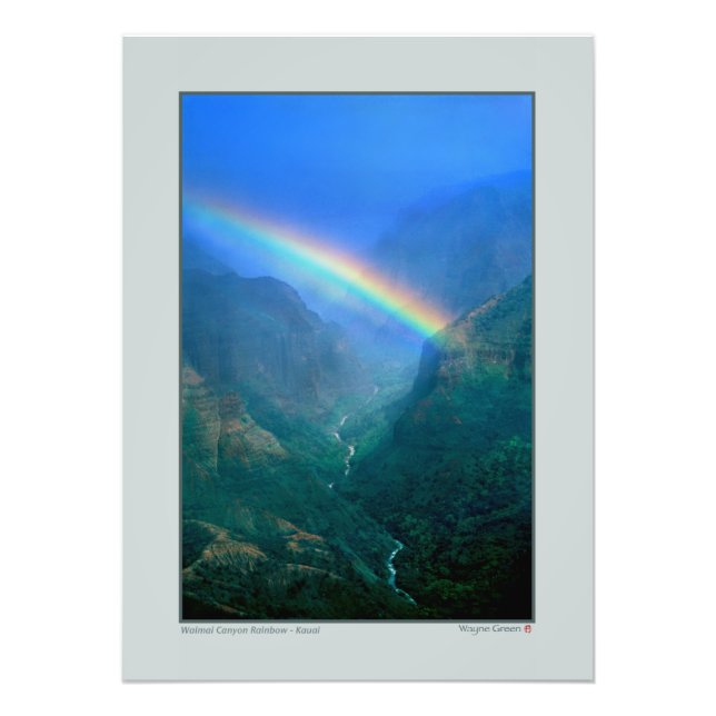 Waimai Canyon Rainbow - Kauai Fototryck (Framsidan)