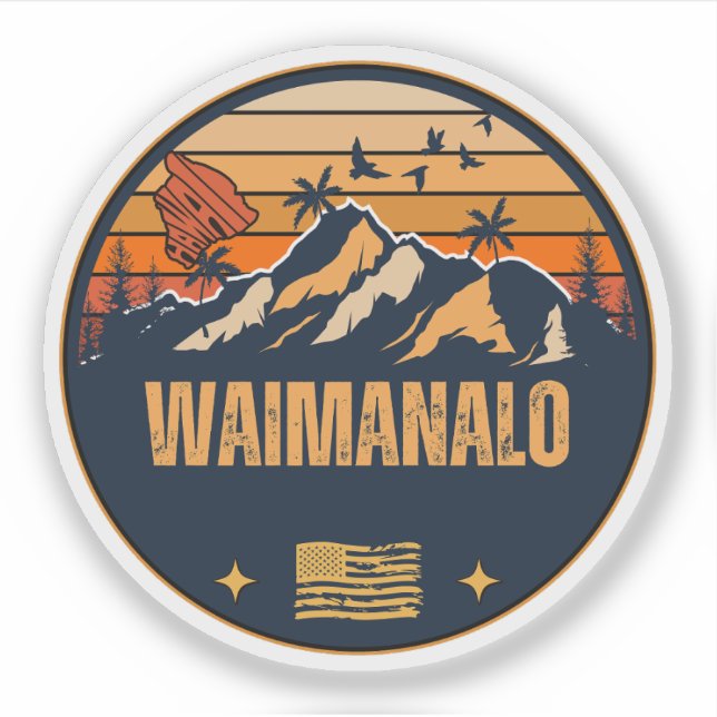 Waimanalo, Hawaii Klistermärken (Framsida)