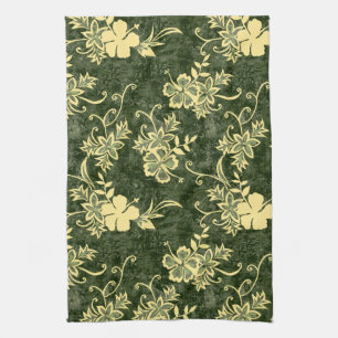 Waimanalo Hawaiian Hibiscus Kitchen Towel Kökshandduk