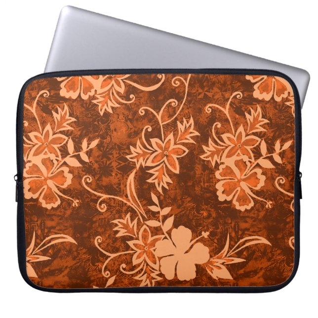 Waimanalo Hawaiian Hibiscus Neoprene Wetdräe Laptop Sleeve (Framsidan)