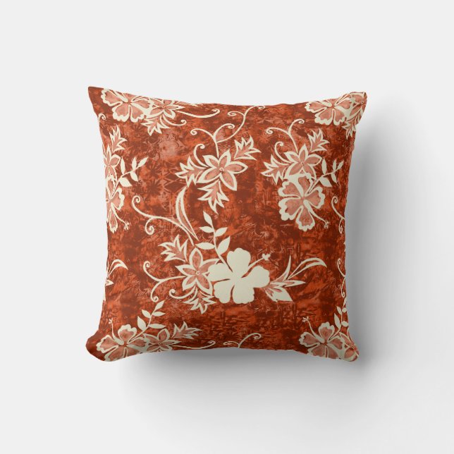 Waimanalo Hawaiian Hibiscus Square Pillows Kudde (Framsida)