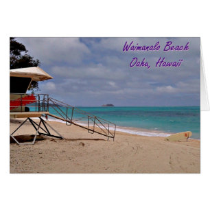 Waimanalo stranden Hawaii Hälsningskort