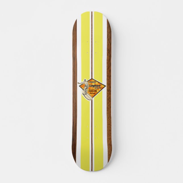 Waimea Bay Vintage Surfa Skateboard (Framsida)
