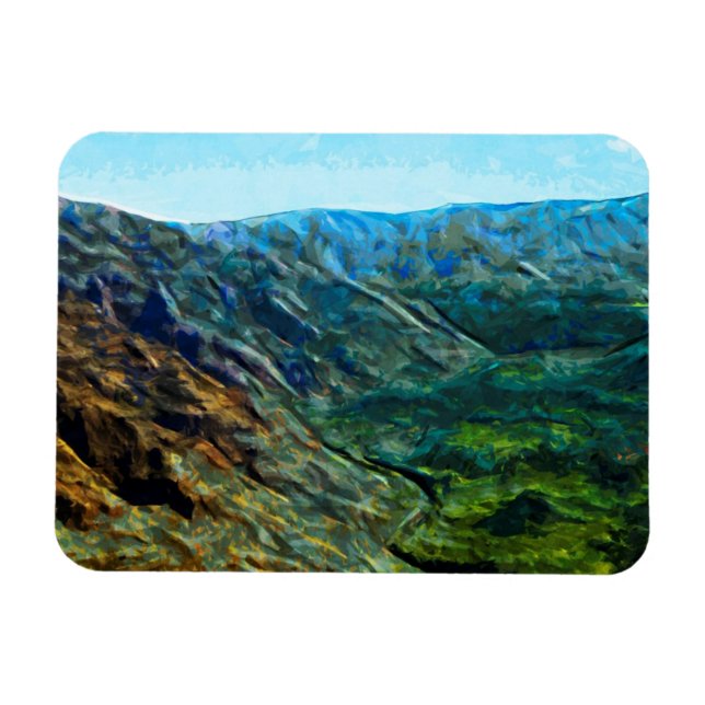 Waimea Canyon 11 Abstrakt Impressionist.jpg Magnet (Horisontell)