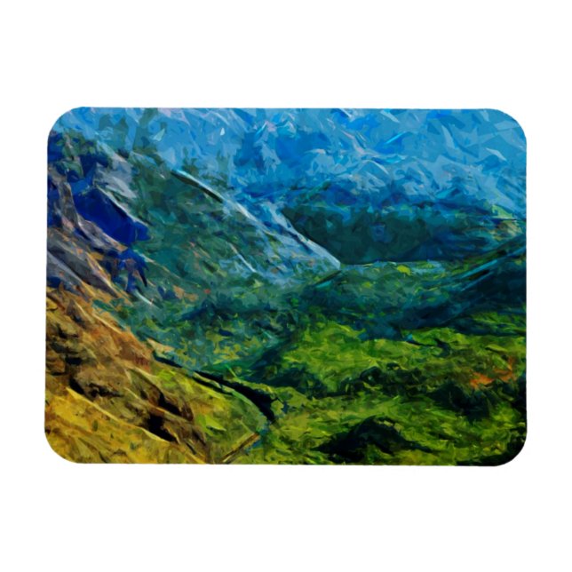 Waimea Canyon Abstrakt Impressionist Magnet (Horisontell)