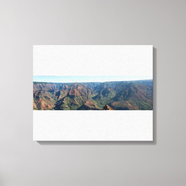 Waimea Canyon Hawaii Panoramic Photography Canvastryck (Framsida)