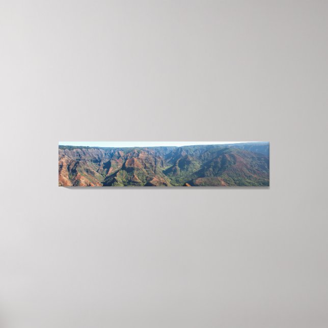 Waimea Canyon Hawaii Panoramic Photography Canvastryck (Framsida)