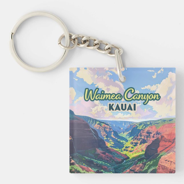 Waimea Canyon Kauai Hawaii liggande Retro (Framsidan)