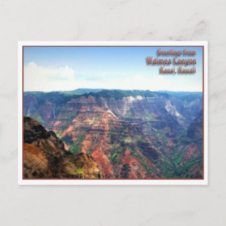 Waimea Canyon, Kauai, Hawaii Postcard Vykort