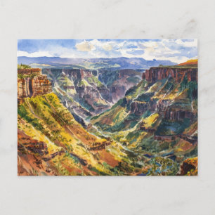Waimea Canyon State Park, Watercolor Painting Vykort