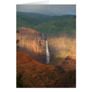 Waimea Canyon Waterfall Hälsningskort