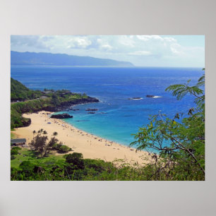 Waimea fjärd, Oahu, Hawaii Poster