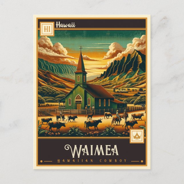 Waimea, Hawaii | VINTAGE Vykort (Framsida)