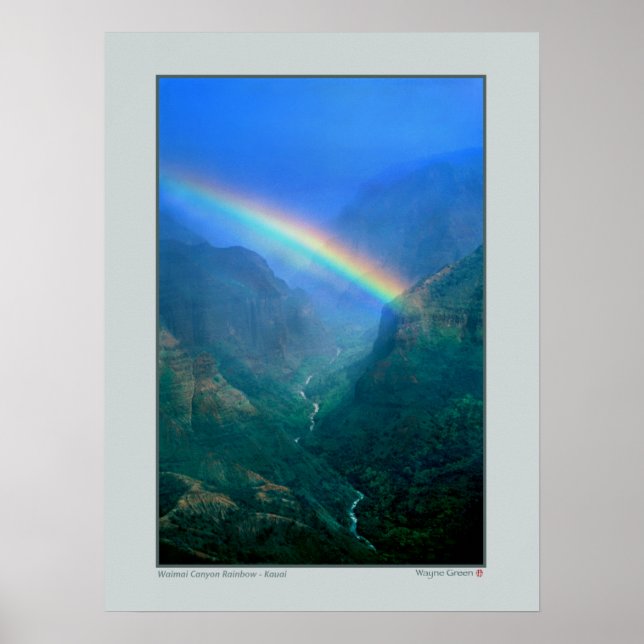Waimia Canyon Rainbow - Kauai Poster (Framsidan)