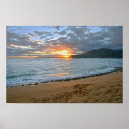 Wainiha Bay, Kauai, Hawaii, soluppgång Poster