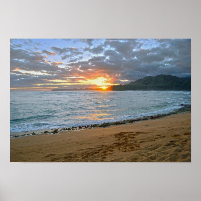 Wainiha Bay, Kauai, Hawaii, Sunrise Poster (Framsidan)