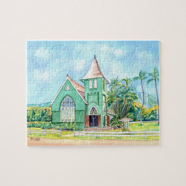 Wai'oli Hui'ia Hanalei Church Pussel (Horisontell)