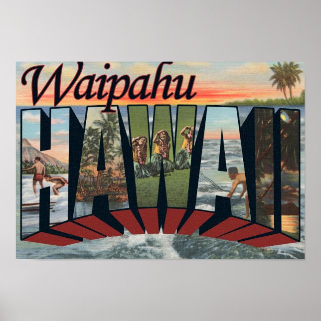 Waipahu, Hawaii - Stora Brev Scenes Poster (Framsidan)