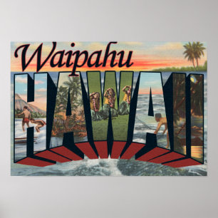 Waipahu Hawaii - stora brevplatser Poster