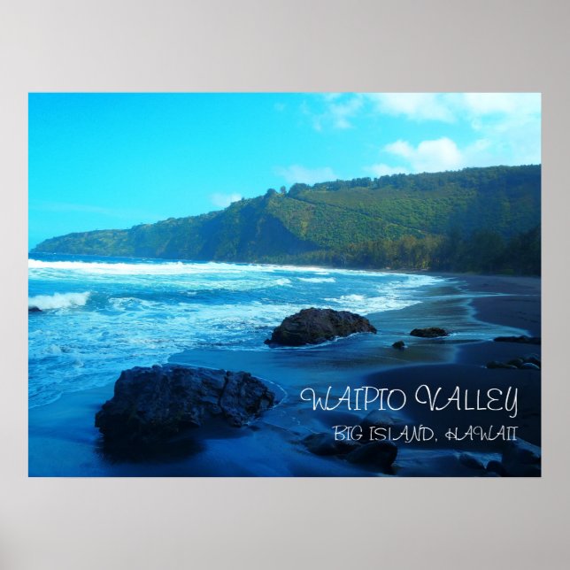 Waipio Valley Big Island Hawaii scenen poster (Framsidan)