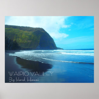 Waipio Valley Big Island Hawaii scenen poster
