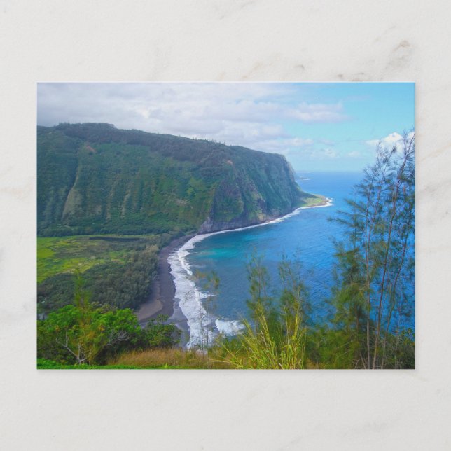 Waipio Valley Lookout, Big Island, Hawaii Postcard Vykort (Framsida)