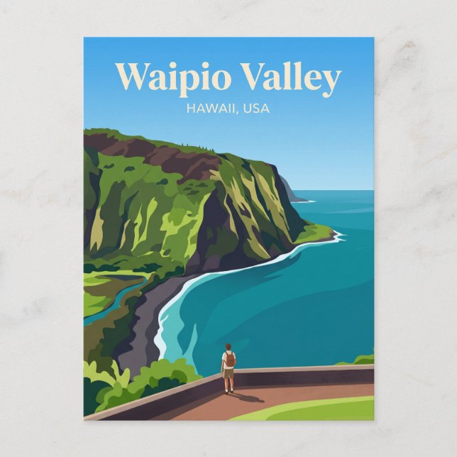 Waipio Valley Utsiktsplats USA Vykort (Framsida)