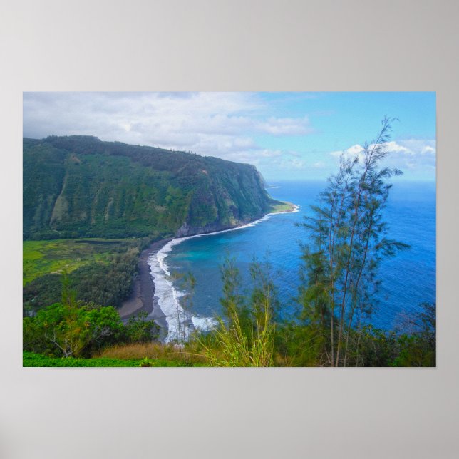 Waipio Valley Utsiktspunkt, Hawaii, Tryck (Framsidan)