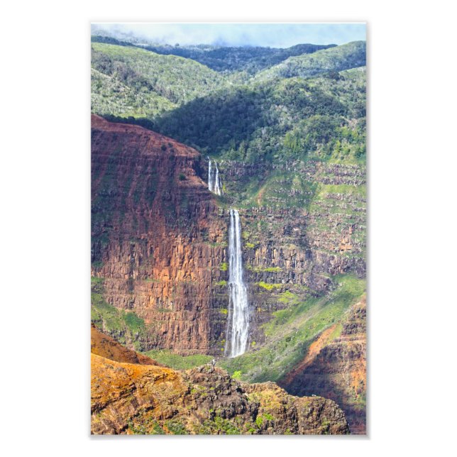 Waipoo Falls, Waimea Canyon, Kauai, Hawaii Fototryck (Framsidan)