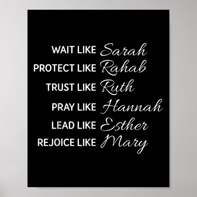 Wait Like Sarah Protect Like Rehab Trust Like Ruth Poster (Framsidan)