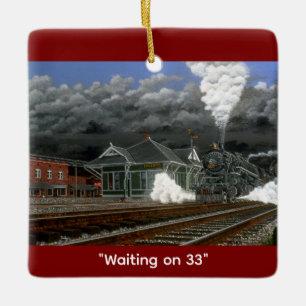 "Waiting on 33" av Tom Rock Julgransprydnad Keramik