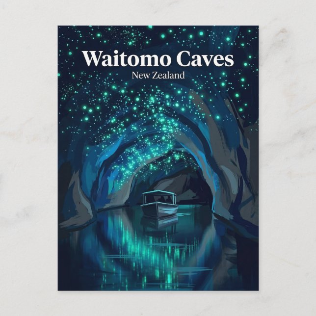 Waitomo Glowworm Caves Nya Zeeland Vykort (Framsida)