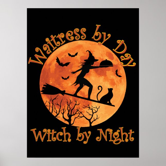 Waitress by Day Witch by Natt Poster (Framsidan)